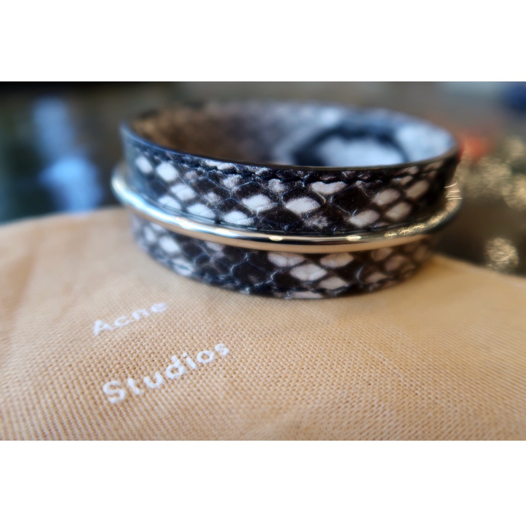 New, Rare Acne Studios Silver-Tone Snakeskin Cuff